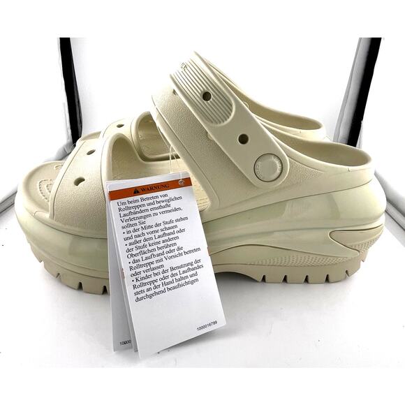 NWT Cream Mega Crush Platform Crocs Size 7 Women - Picture 2 of 7